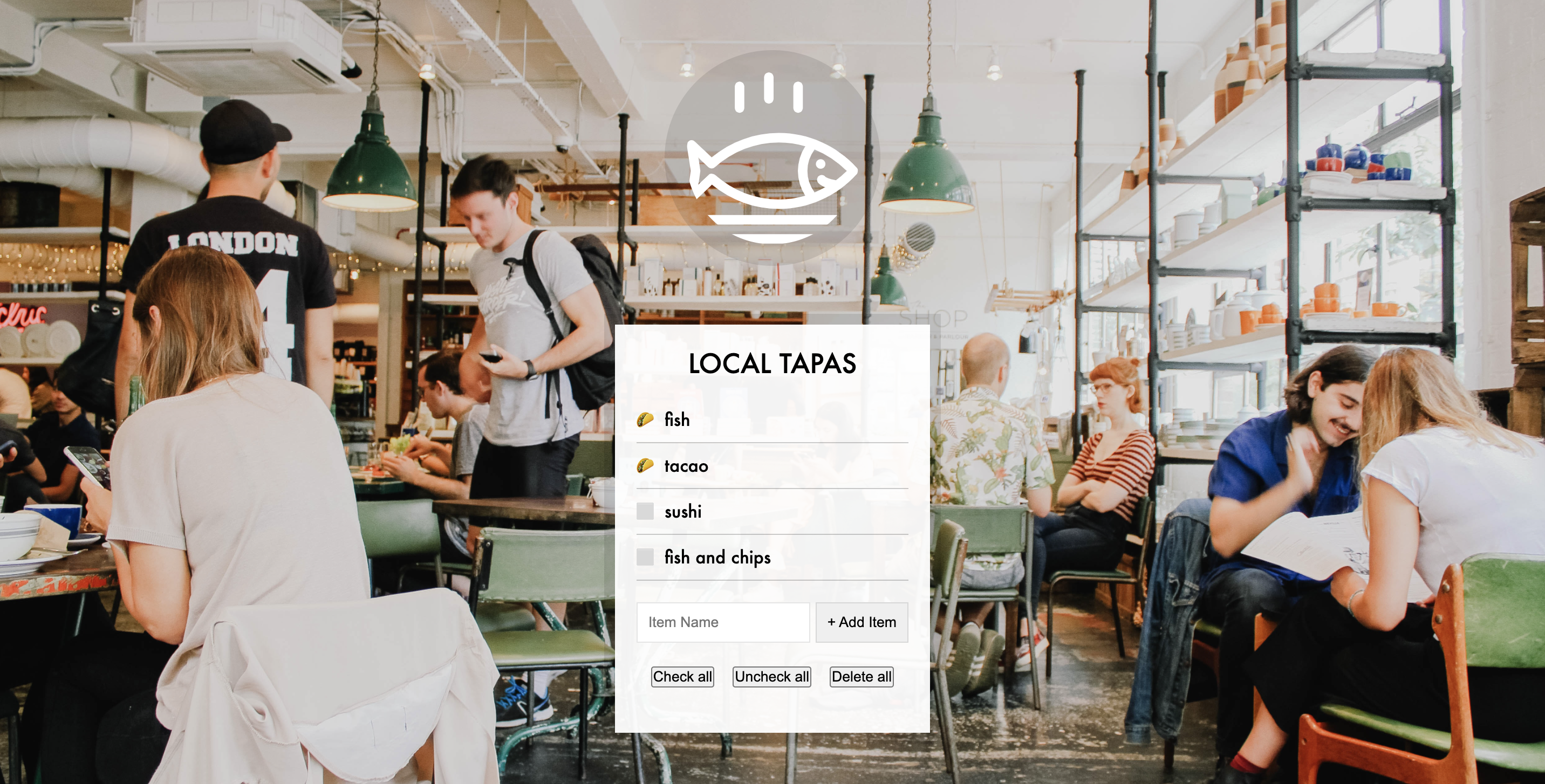 local storage and event delegation